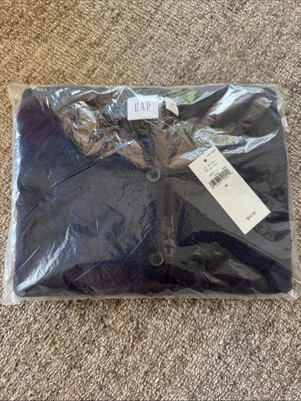 NWT Gap Factory Crewneck Cardigan | Navy | Size M | Sealed